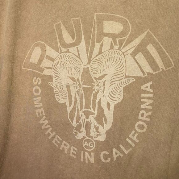 AG Adriano Goldschmied T-Shirt M Ram Graphic Crew Ringer Tee Grunge Skater NEW - Picture 7 of 11